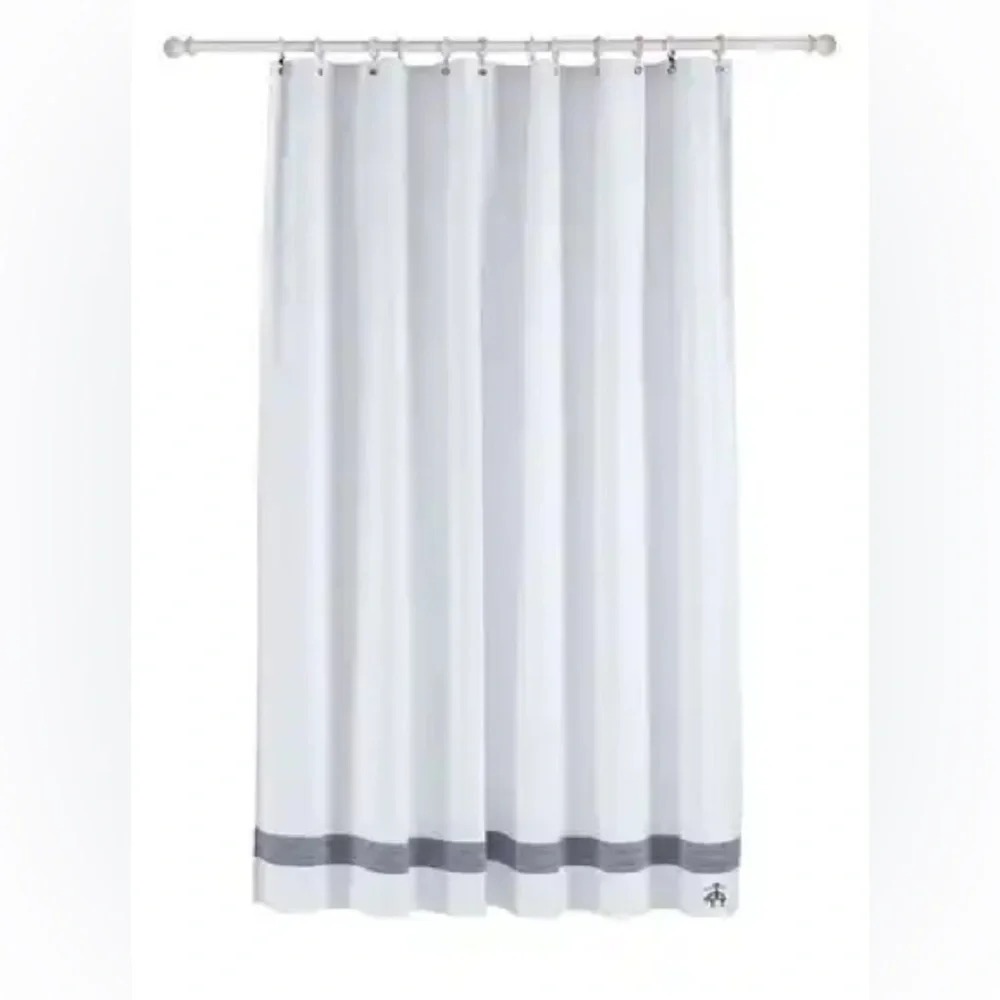NWT Brooks Brothers Rope Stripe Border Shower Curtain